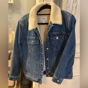 Fuzzy Jean jacket from Old Navy